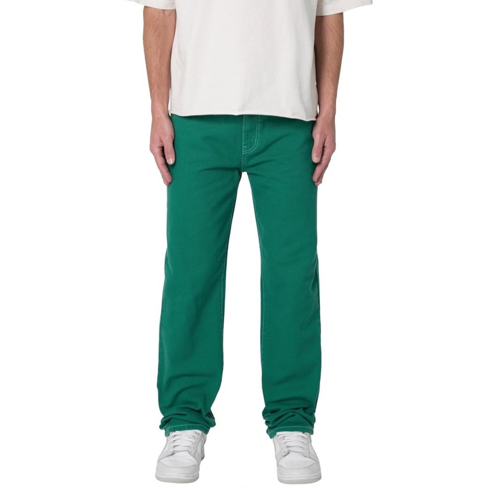 NWT mnml Men's V523 Contrast Stitch Denim Jeans - Color Green - Size 31